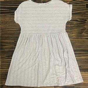 Caution To The Wind Gray Ruffled Tiered Sundress